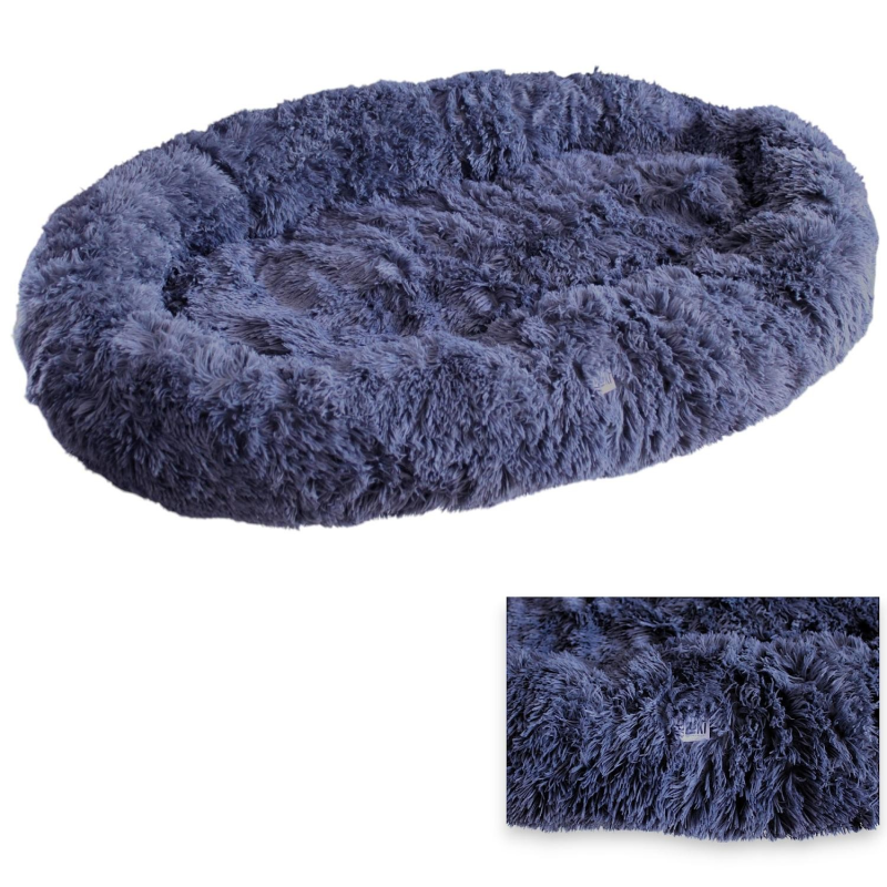 Panier ovale grande taille Nirvana GRIS pour chiens - Confort premium