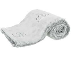 Couverture Jimmy gris clair en fibre polaire - Confort pour chiens