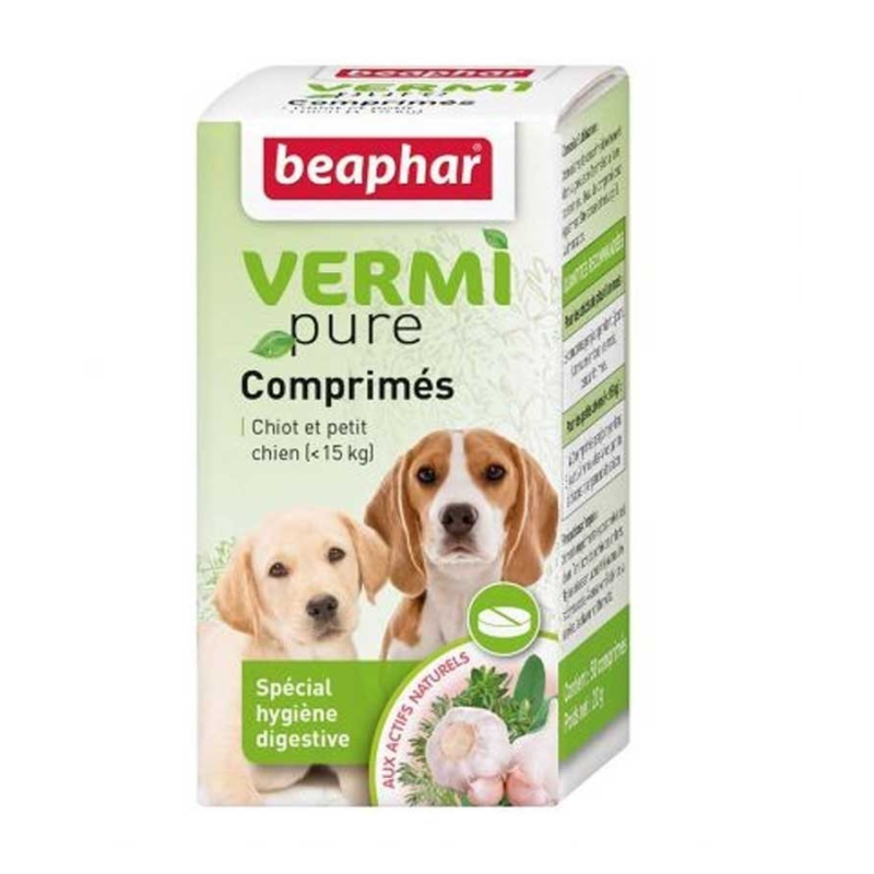 Beaphar Vermipure : Comprimés Digestifs Naturels pour Chiots et Petits Chiens