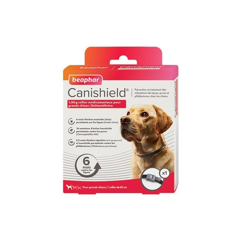 Collier canishield antiparasitaire pour grands chiens - Protection durable