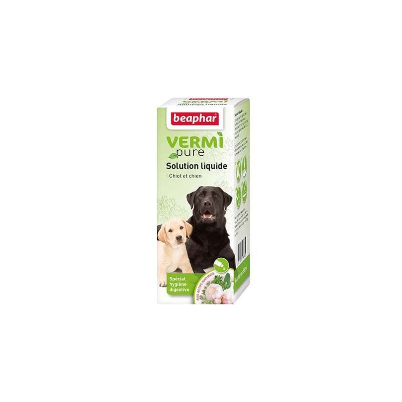 Solution purge aux plantes pour chien VERMIpure - Beaphar