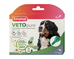 Pipettes répulsives antiparasitaires à l'Eucalyptus pour grands chiens | Beaphar