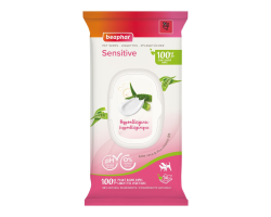 Lingettes nettoyantes Sensitives pour chien et chat x30 - Beaphar