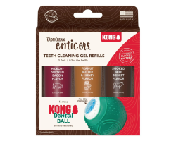 KONG lot de 3 gel pour dental ball - Soins dentaires pour chiens