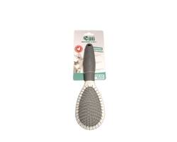 Brosse 2 en 1 avec manche rubber - Mon ami Luki pour chiens et chats