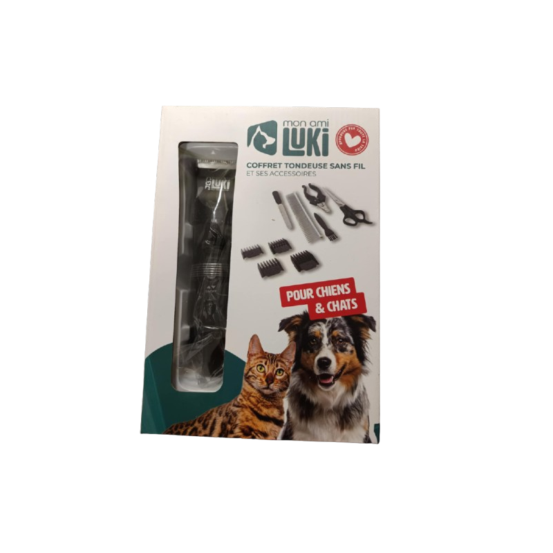 Coffret tondeuse sans fil Mon ami Luki pour chien et chat | Toilettage à domicile