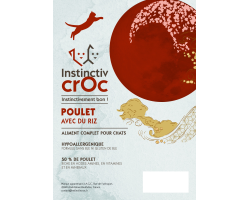 Croquettes Super Premium Poulet pour Chats - Instinctiv CROC