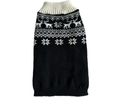 Pull de Noël Noir pour Chien – Vêtement Élégant pour les Fêtes