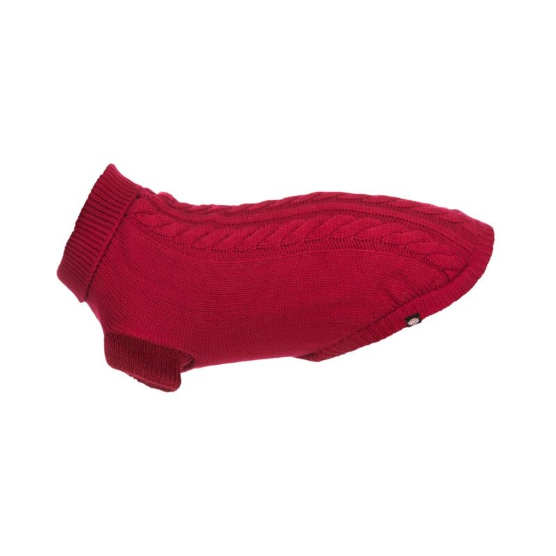 Pull pour chien Kenton Rouge TRIXIE - Élégance et confort - Disponible en tailles variées