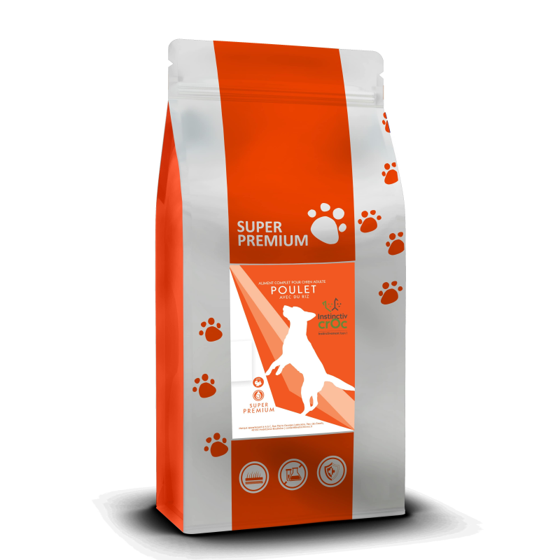 Croquettes Super Premium Poulet pour chiens - INSTINCTIV CROC