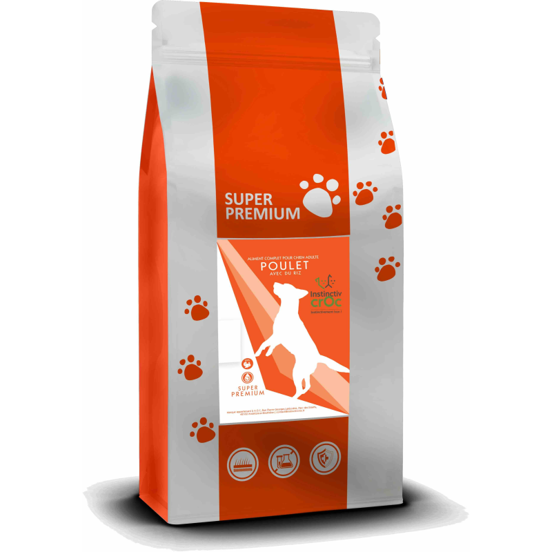Croquette Super Premium Poulet Chien Grande Race - INSTINCTIV CROC