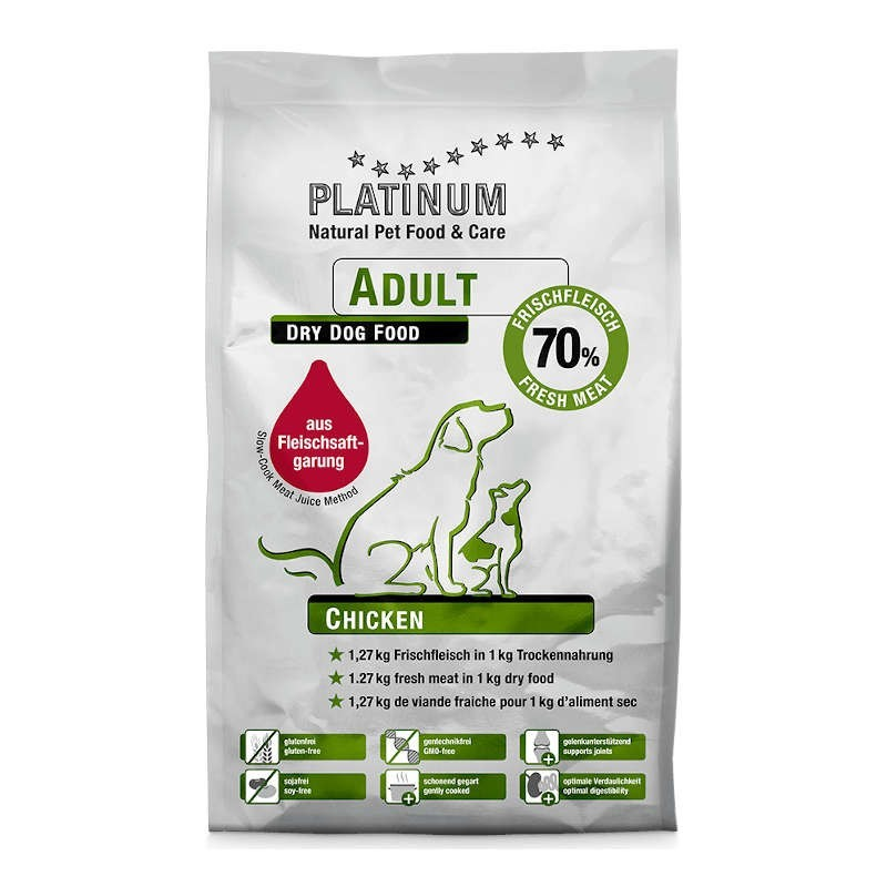 Croquettes au Poulet pour Chien Adulte - Platinum 1.5kg