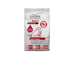 Croquettes au boeuf pour chien adulte - Platinum 1,5Kg