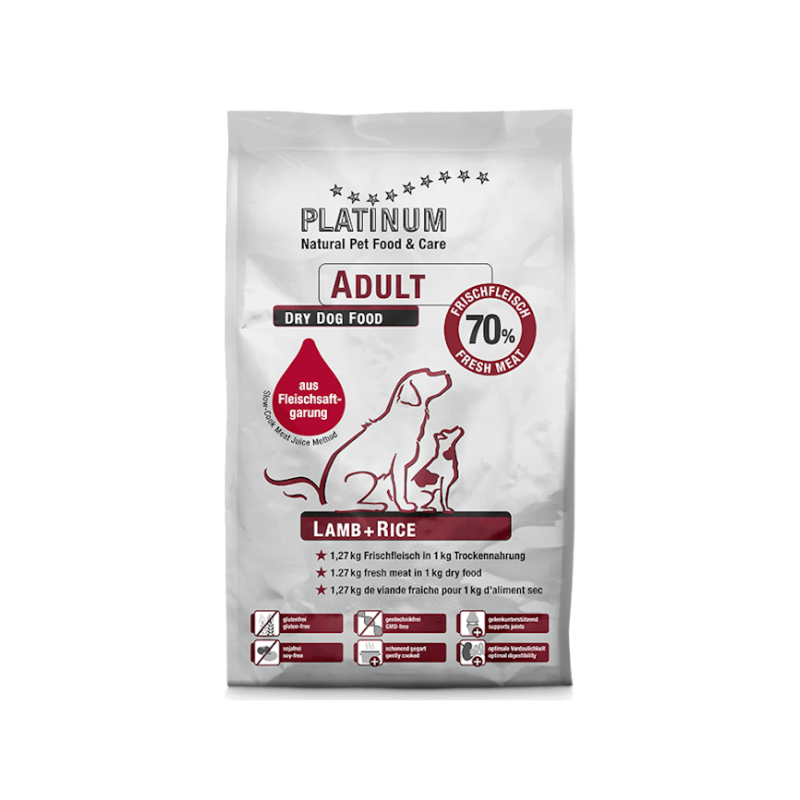 Croquettes à l'agneau pour chien adulte - Platinum 1.5kg