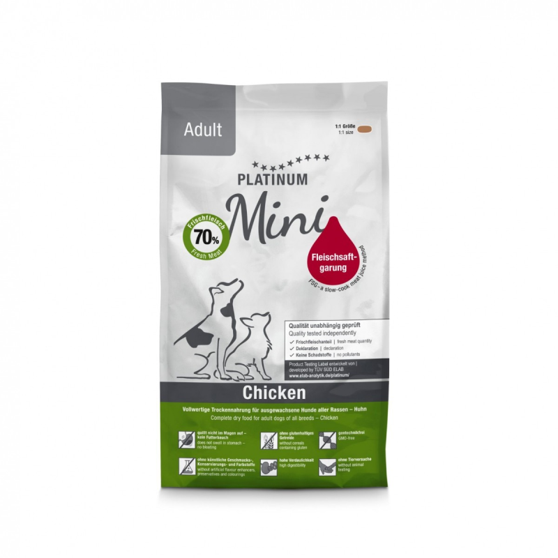 Croquettes au Poulet Mini pour Chien Adulte - Platinum 900g