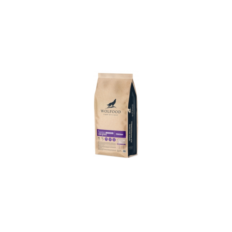 WOLFOOD Essential Breeder Low Grain 20 kg - Aliment Chiens
