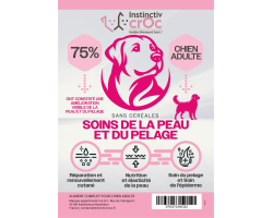 Croquettes vétérinaires Peptide+ soin peau pelage | INSTINCTIV CROC