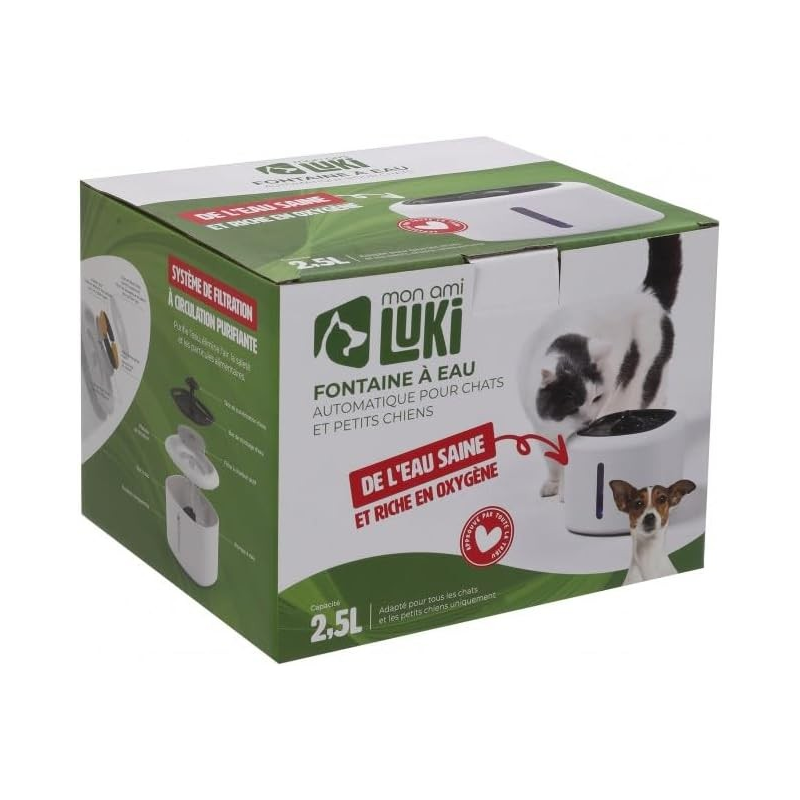 Fontaine à eau avec filtration au charbon pour chats | Bien-être animal