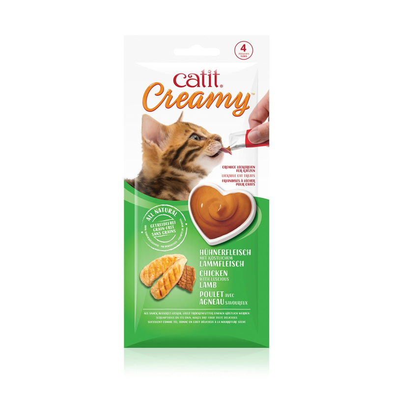 CA creamy poulet et agneau 4x10g pour chat - Friandises hydratantes
