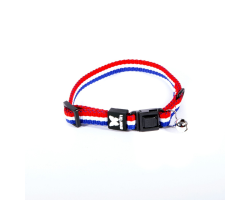 Collier tricolore pour chat - Sécurité et style en nylon