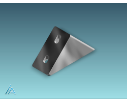 Connecteur d'angle 45° 40x80 - Montage facile sans découpe