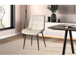 Chaise 'Juta' Velours Beige - Élégante et Confortable | Meubles