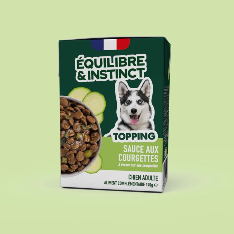Brique Chien E&I Sauce aux courgettes - Topping gourmand pour chiens