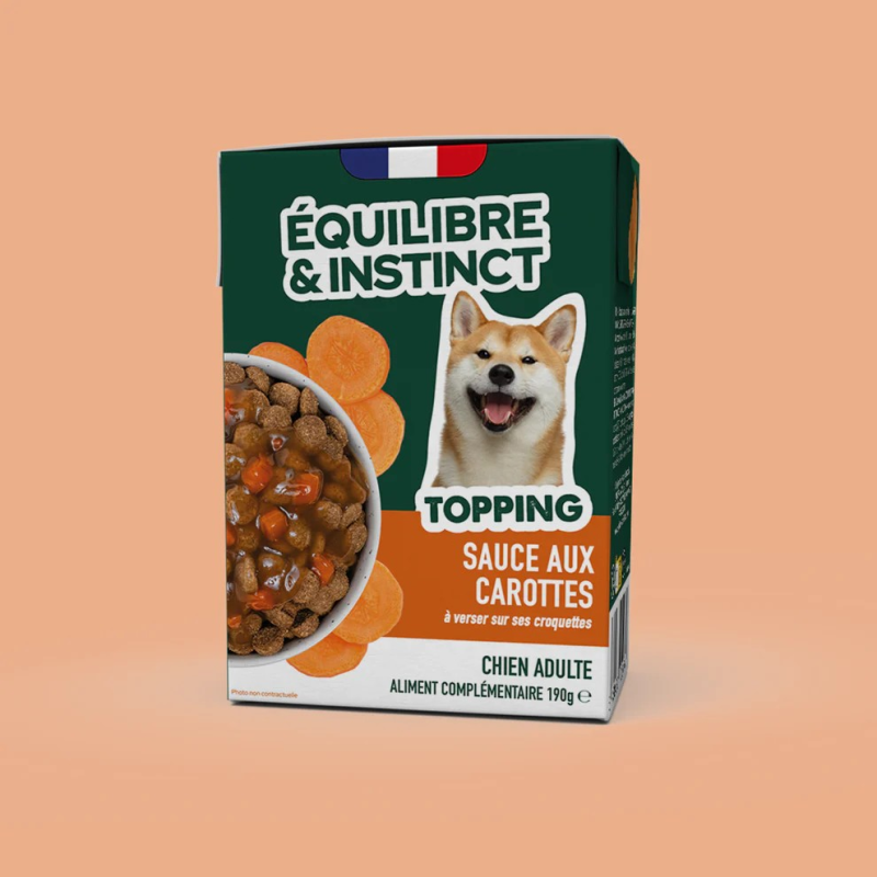Brique chien E&I sauce aux carottes - Enrichissez les repas de votre chien