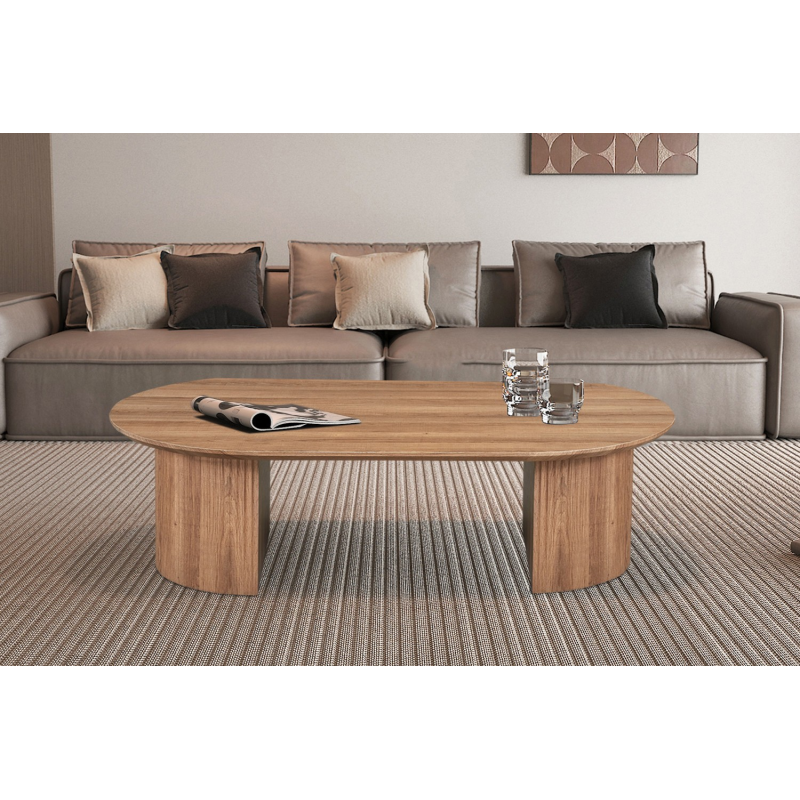 Table basse 'Lagos' 120 cm - Décor Chêne Vieilli | Meubles