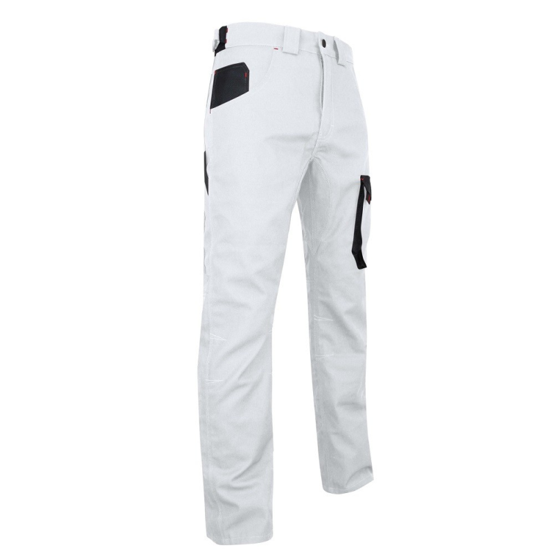 Pantalon de travail homme blanc Façade LMA - Robuste et Fonctionnel