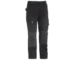 Pantalon de travail ripstop extensible Hector noir Herock - Confort et Mobilité