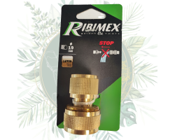 Raccord rapide Aquastop 19 mm en laiton - Jardin