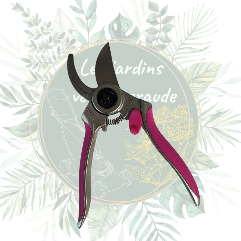 Sécateur de jardin inox fuchsia - Pratique et élégant