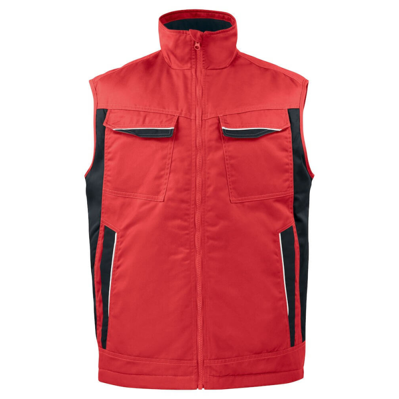 Gilet de travail bodywarmer matelassé 5704 Projob rouge ou beige | Vêtements