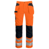 Pantalon haute visibilité poches flottantes 6531 Projob orange - Vêtements de travail