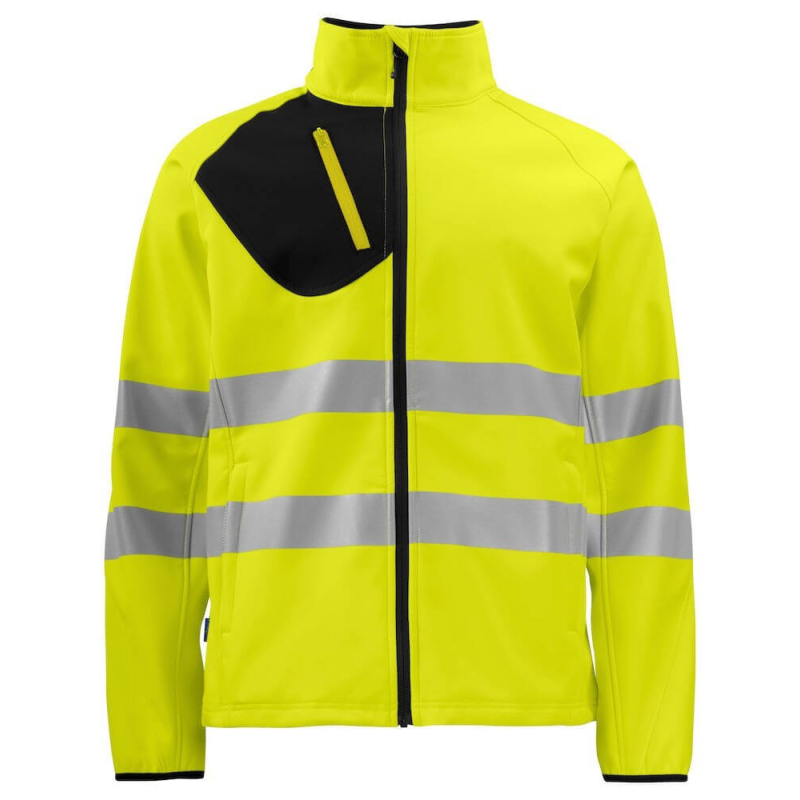 Veste softshell haute visibilité 6432 Projob jaune fluo - Sécurité et confort
