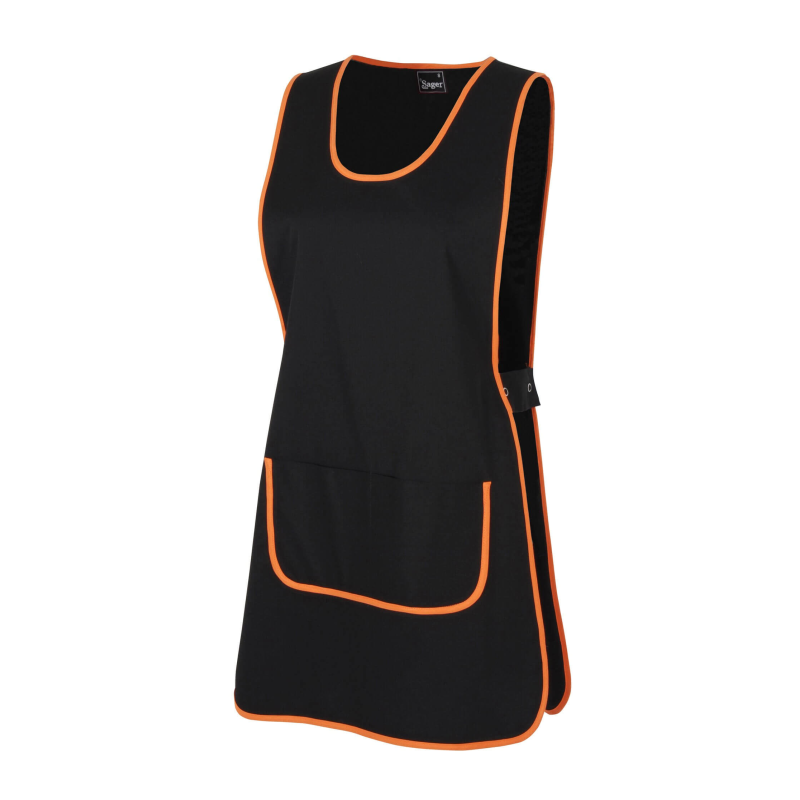 Chasuble blouse de travail pour femme noir orange - Sager