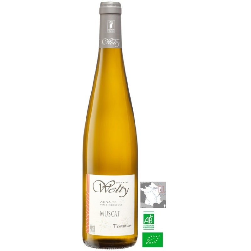 Muscat Tentation Welty bio 2022 - Vin blanc alsacien haut de gamme