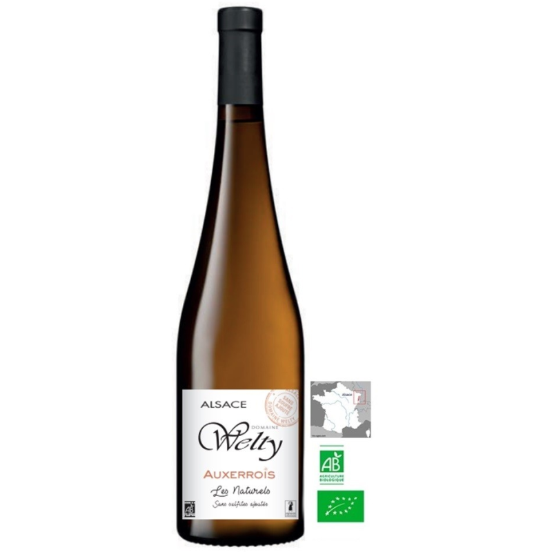 Pinot Blanc Les Naturels 2019 Welty Bio Sans SO2 - Vin Blanc d'Alsace
