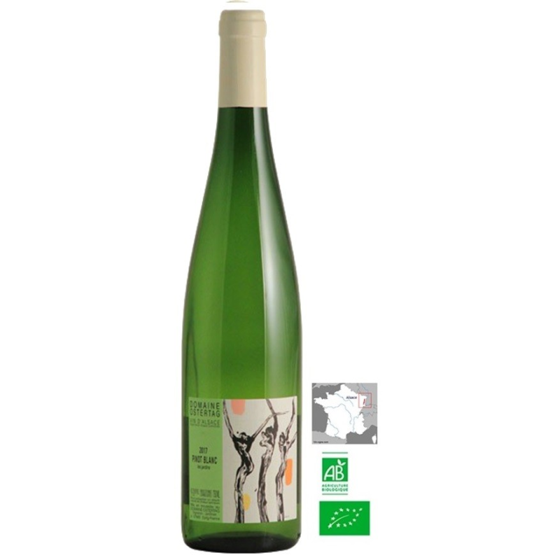 Pinot Blanc Ostertag Barriques Bio Alsace AOP 2017 - Vin Blanc Sec