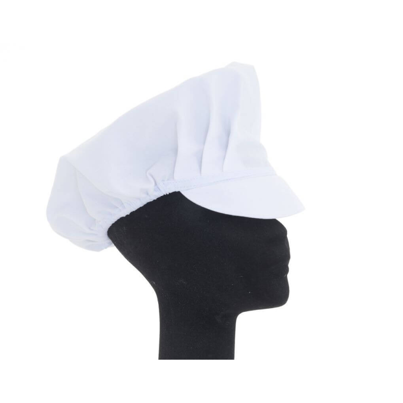 Casquette alimentaire Gavroche en tissu sergé blanc - Lot de 2 | Vêtements