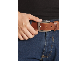 Ceinture en cuir boucle acier Colonel Rica Lewis - Élégance et Durabilité