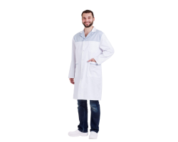 Blouse de travail manches longues Maxime blanche - Confort et élégance