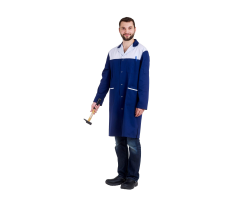 Blouse de travail manches longues Maxime marine - Vêtement professionnel durable