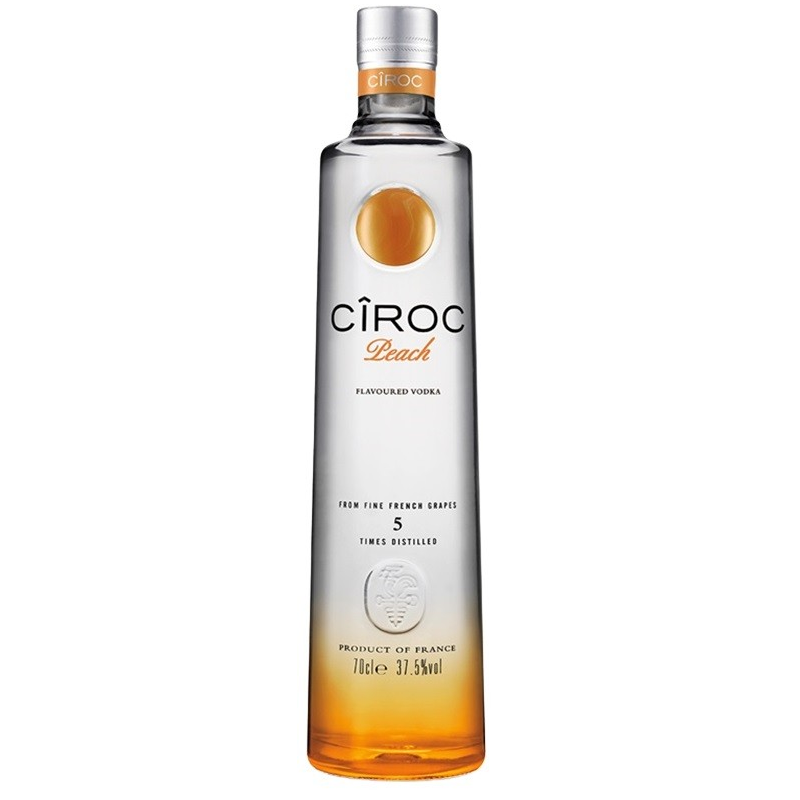 Ciroc pêche vodka France 70 cl 37.50° - Vodka haut de gamme aromatisée