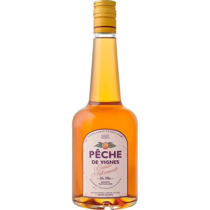 Crème de pêche de vignes Nusbaumer - 70 cl - 18°