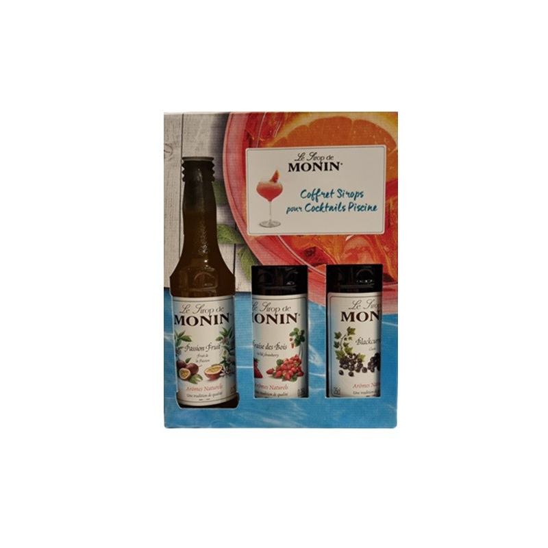 Coffret cocktails piscine Monin 3x25 cl | Boissons rafraîchissantes