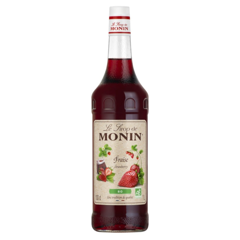 Fraise bio Monin sirop 100 cl - Goût authentique et bio