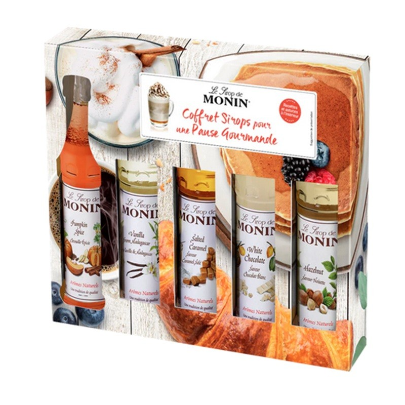 Coffret Pause Gourmande 5x5 cl Monin - Sirops de Qualité