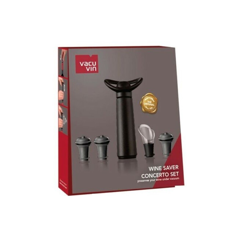 Wine saver concerto set 5 pièces Vacuvin - Conservez votre vin